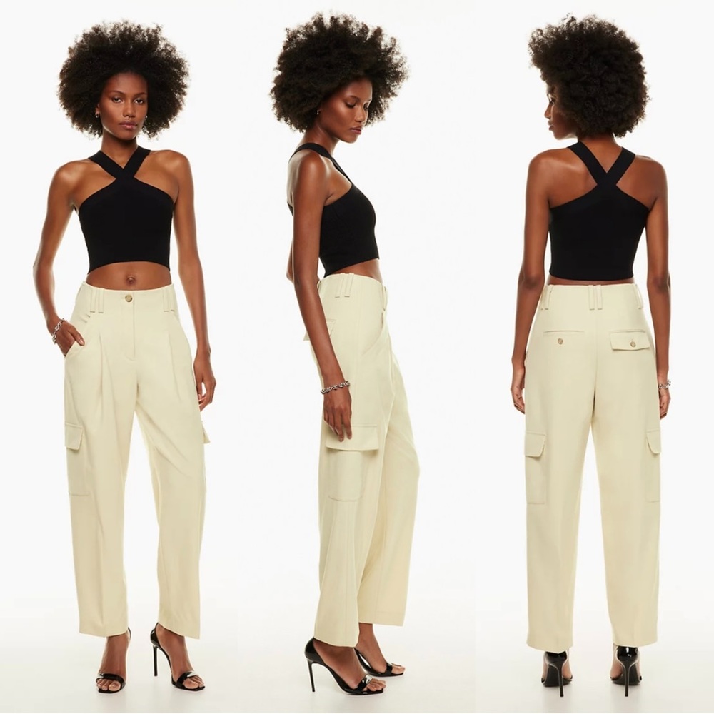 Aritzia Babaton Sculpt Knit Criss Cross Cropped Tank - Picture 3 of 8